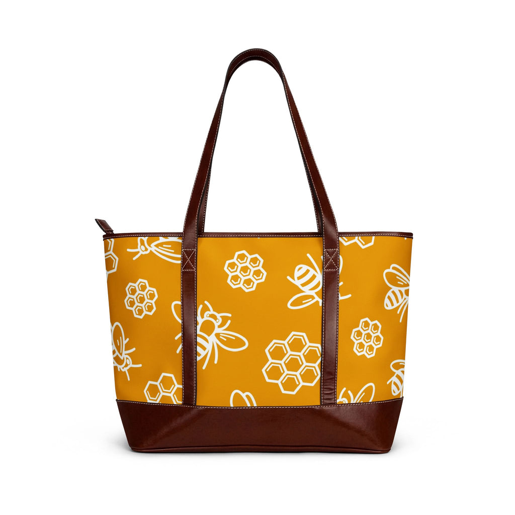 Honeybee Pattern Handbag | Yellow Bee Floral Tote