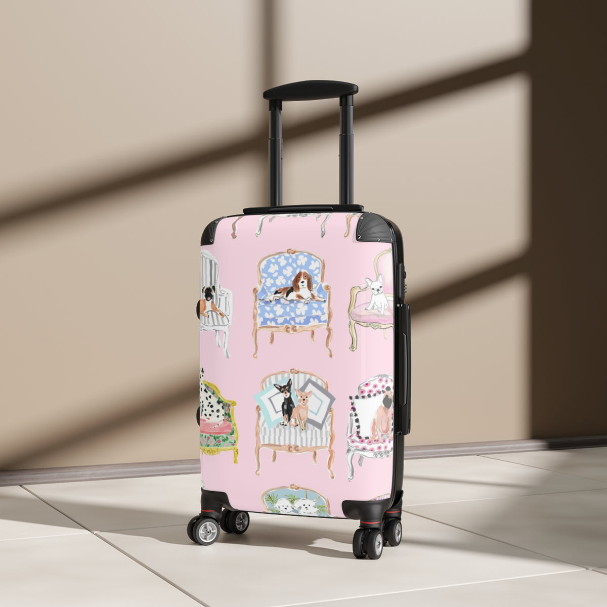 Pink Pet Sofa Suitcase – Cute Cat & Dog Travel Luggage