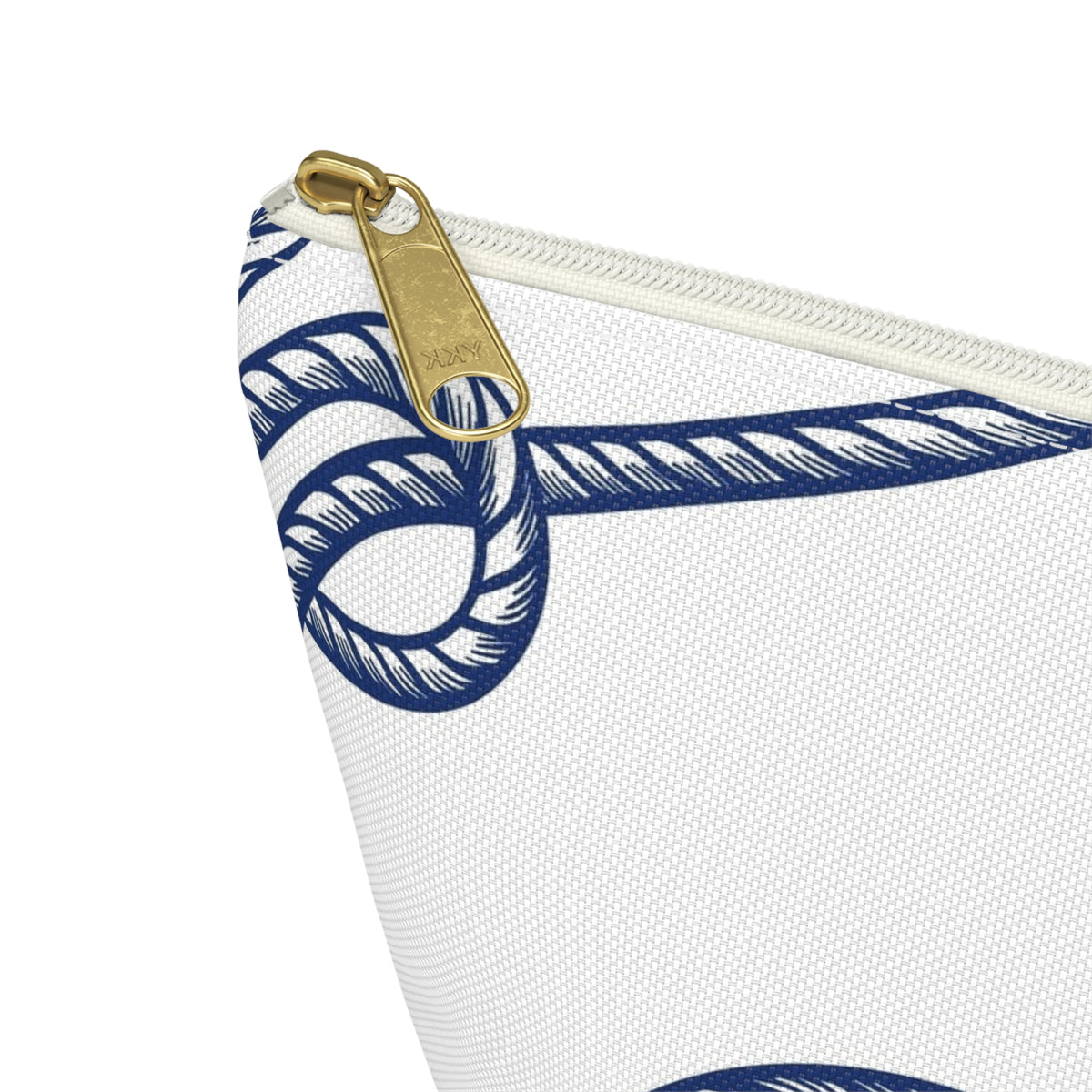 Nautical Rope & Anchor Accessory Pouch | T-Bottom Cosmetic Bag