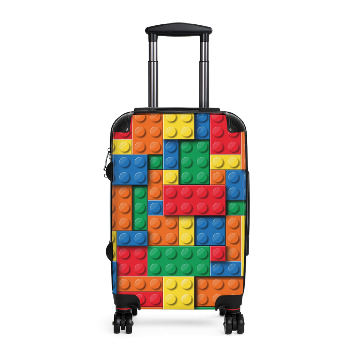 Colorful Building Block Pattern Suitcase – Kids’ Travel Luggage
