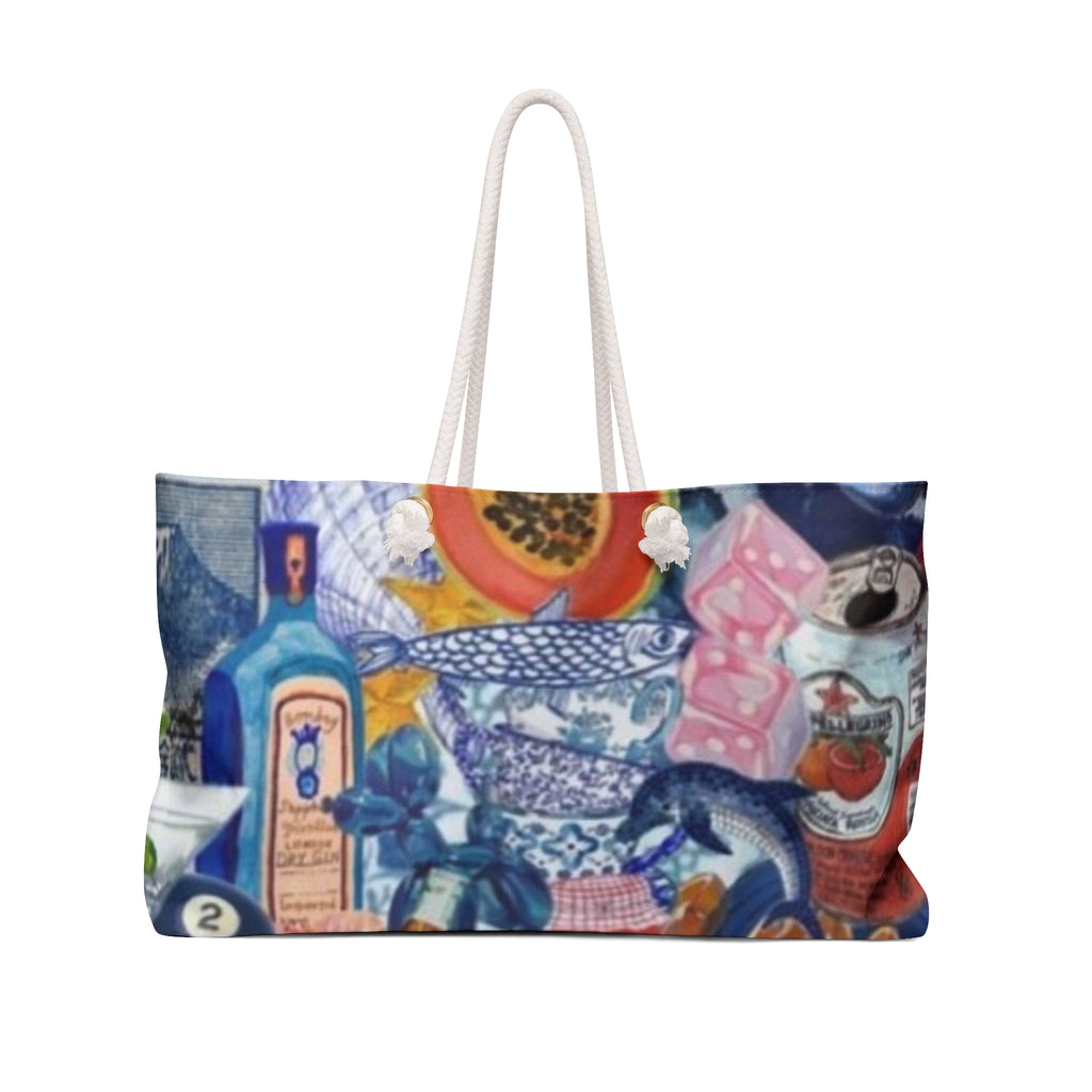 Colorful Market Weekender Bag – Vibrant Still Life Print Travel Tote