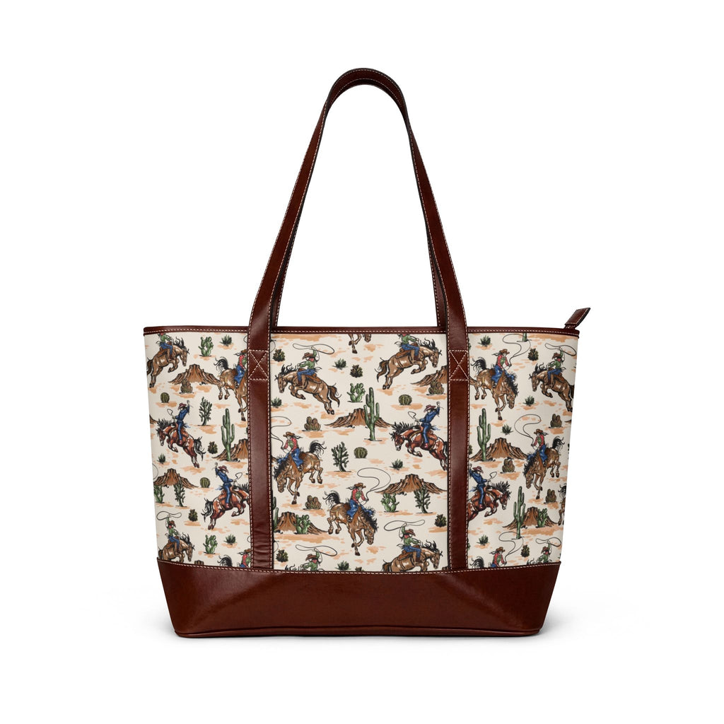 Cowboy Rodeo Pattern Handbag | Western Horse Rider Print