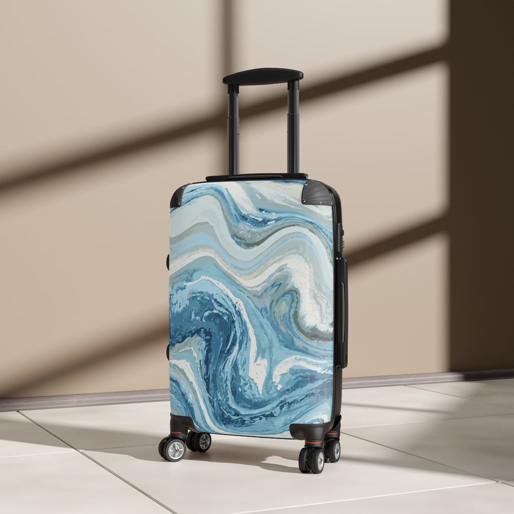 Blue Marble Swirl Suitcase | The Marble Travel Collection
