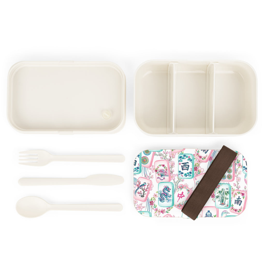 Mahjong Tile Pattern Bento Box | Asian Floral Mahjong Design