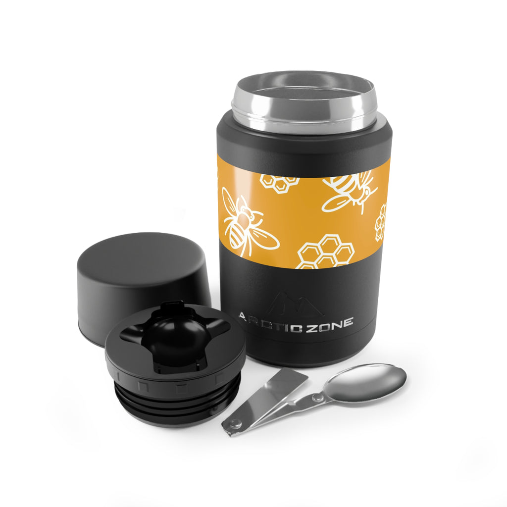 Honey Bee Pattern Titan Copper Insulated Food Storage