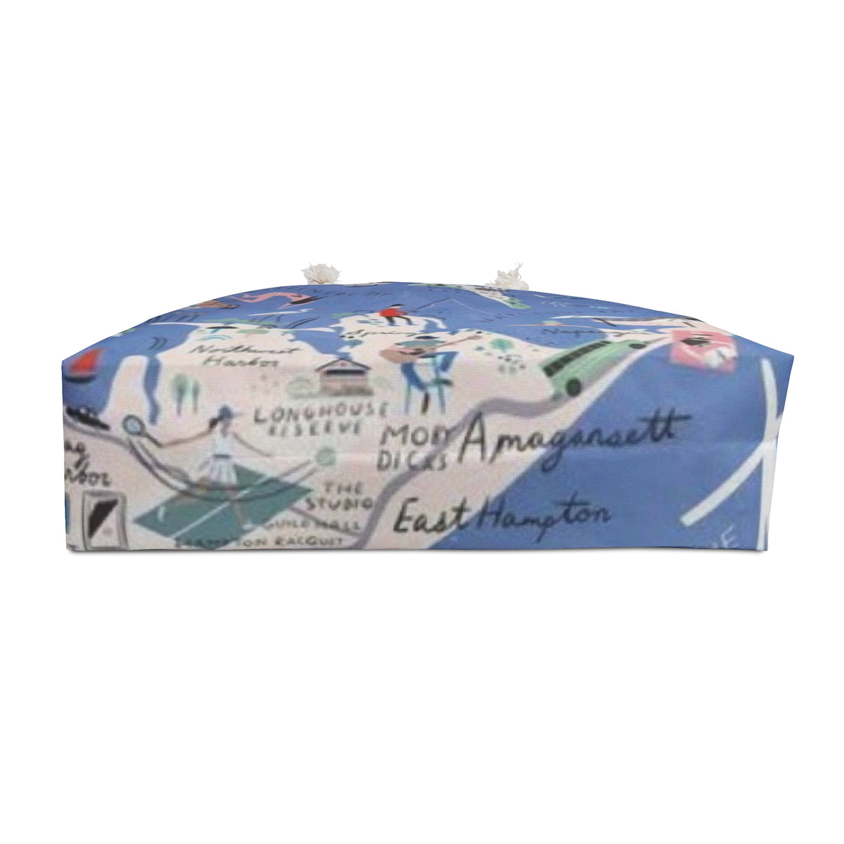 Summer Map Weekender Bag — Illustrated Travel Tote for Beach Trips & Vacations