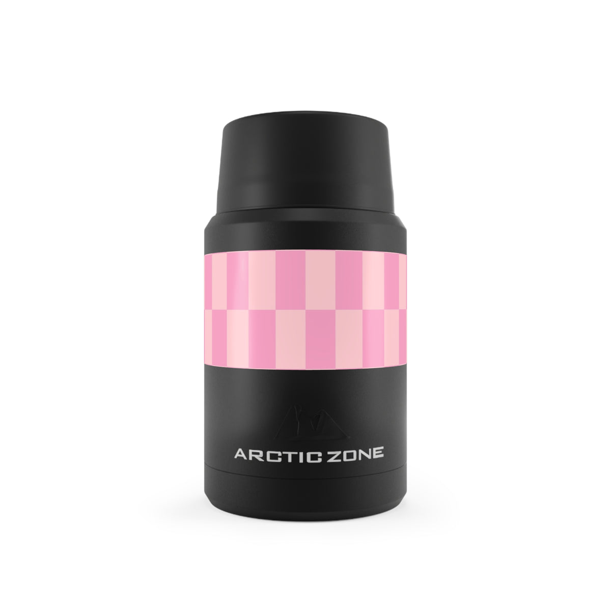 Pink Checker Stripe Food Storage | Insulated Stainless Steel Container