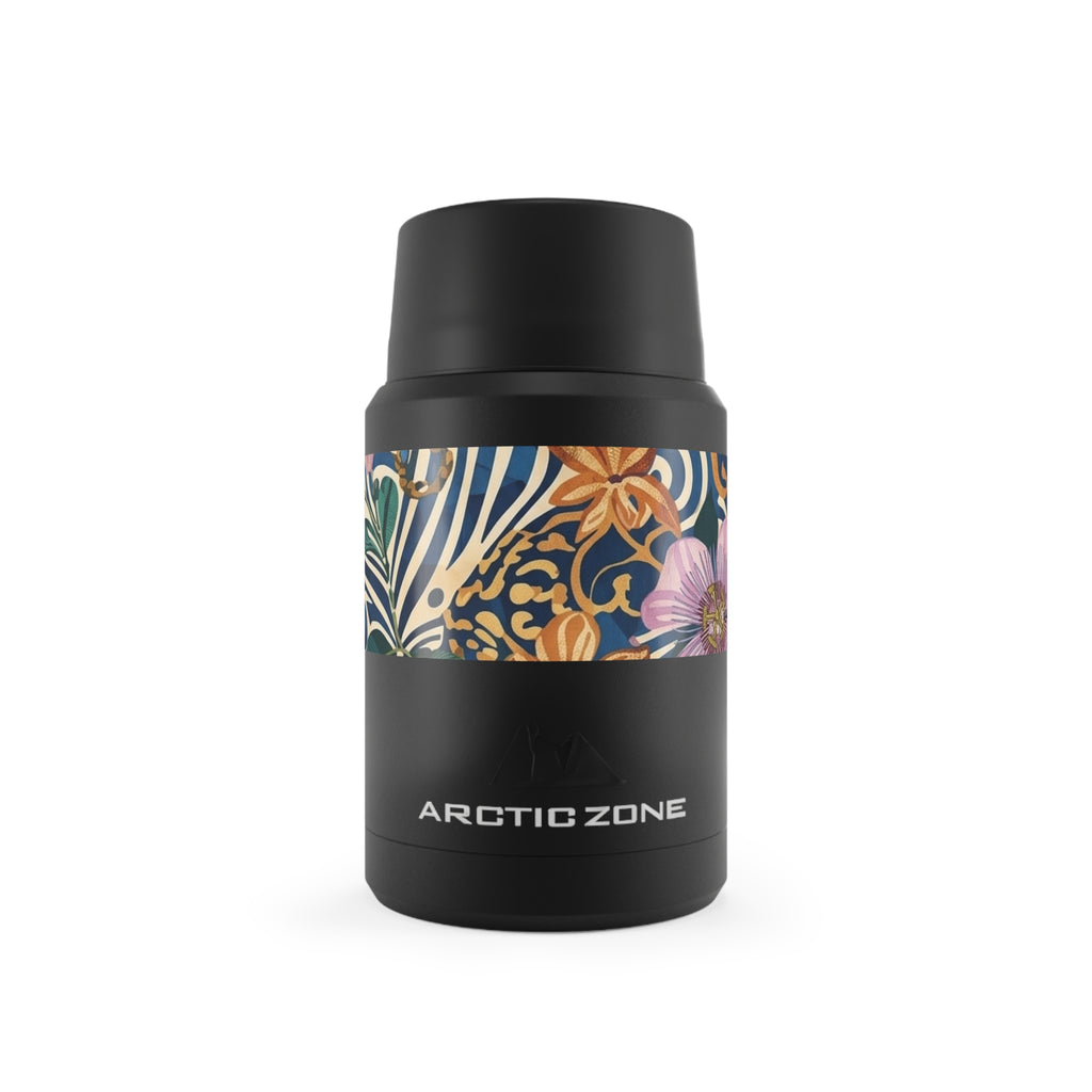 Floral Tropical Band Insulated Food Jar