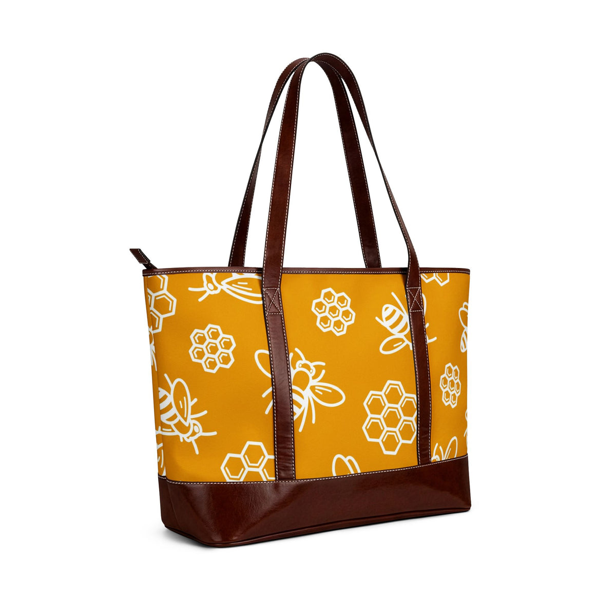Honeybee Pattern Handbag | Yellow Bee Floral Tote