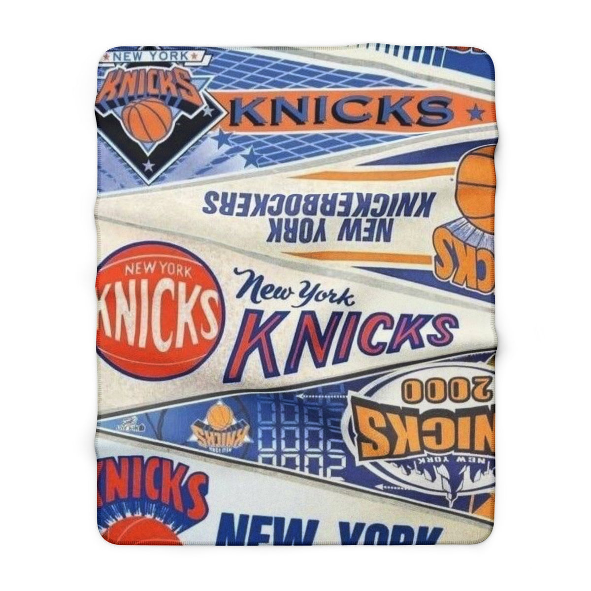 New York Knicks Sherpa Blanket | NBA Team Fleece Throw