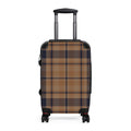 Brown Plaid Pattern Suitcase | Travel Luggage, Tartan Carry-on