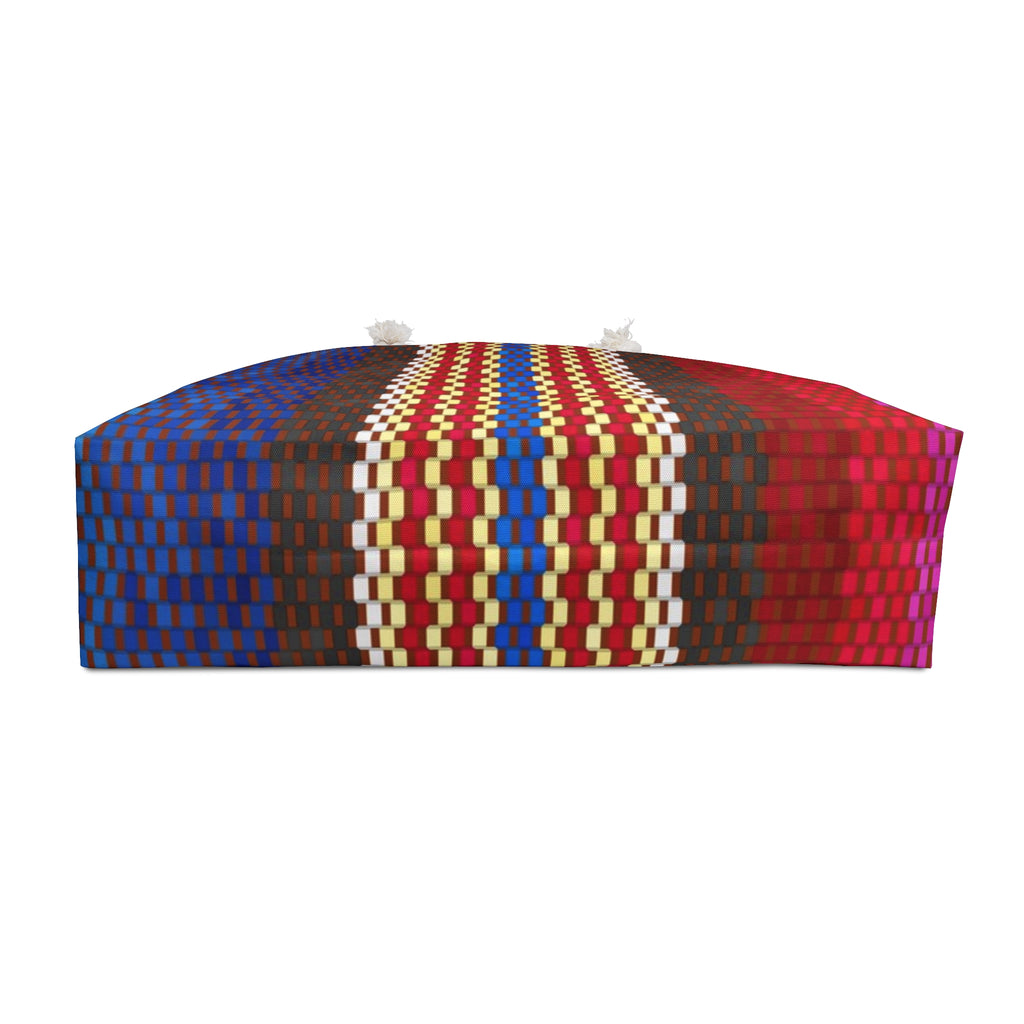 Colorful Southwestern Stripe Weekender Bag | Boho Tote, Travel Carryall
