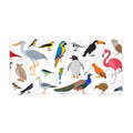 Tropical Birds Beach Towel — Colorful Seabird Pattern for Beach, Pool & Vacation
