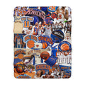 New York Knicks collage Sherpa Blanket | NBA team fleece throw