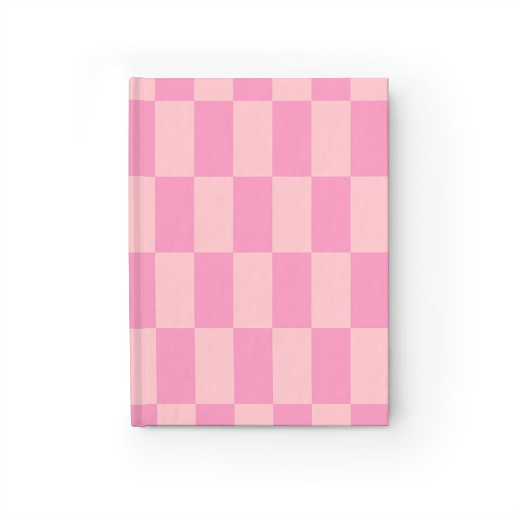 Pink Checkerboard Journal, Ruled Lined Notebook