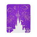 Magical Castle Fireworks Fleece Sherpa Blanket
