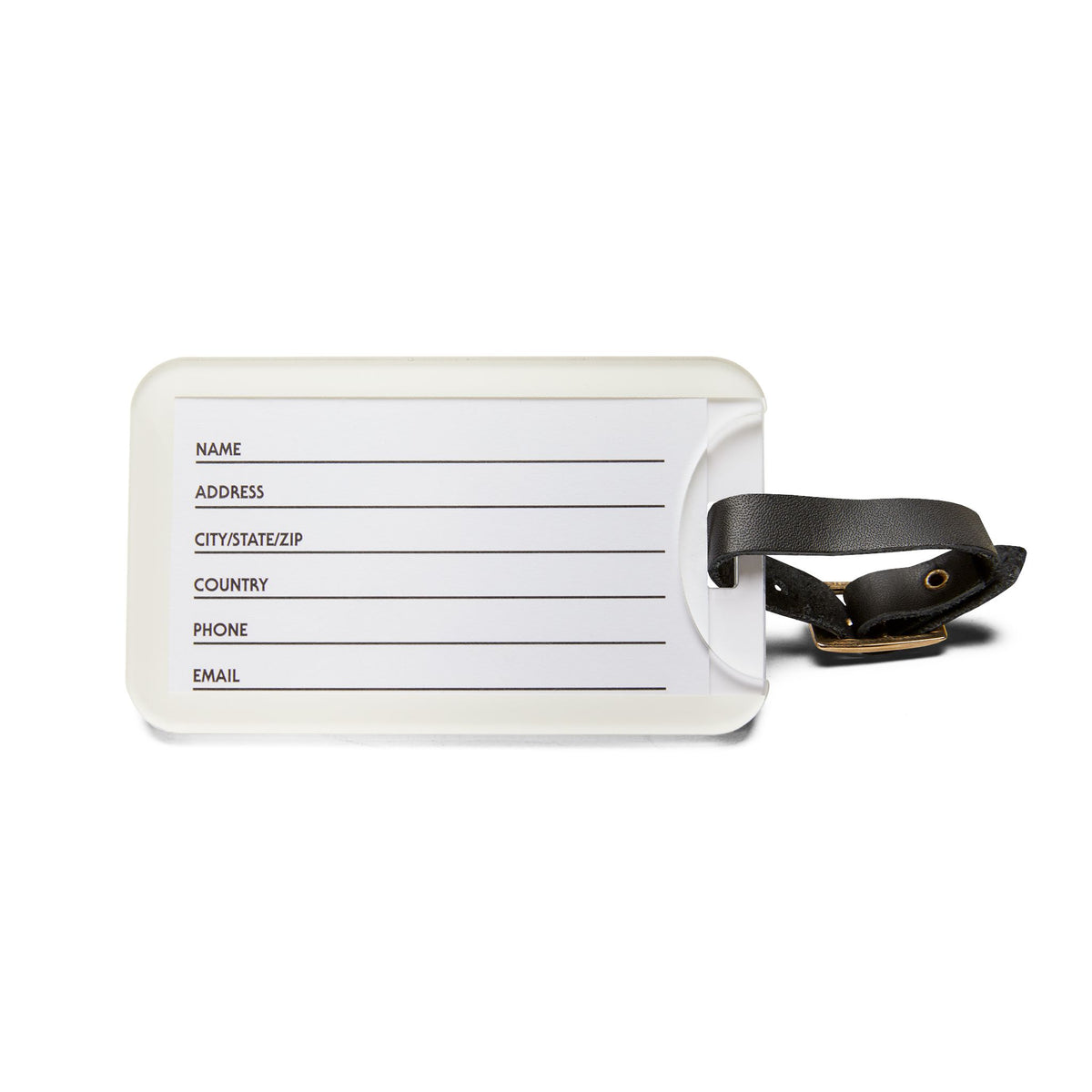 Black Marble Luggage Tag
