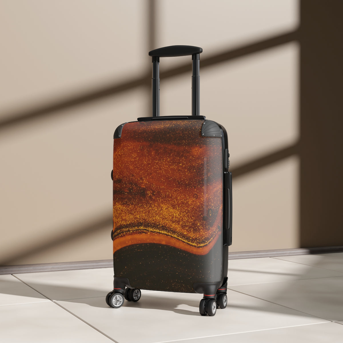 Abstract Copper Swirl Suitcase | Hard Shell Luggage Cover
