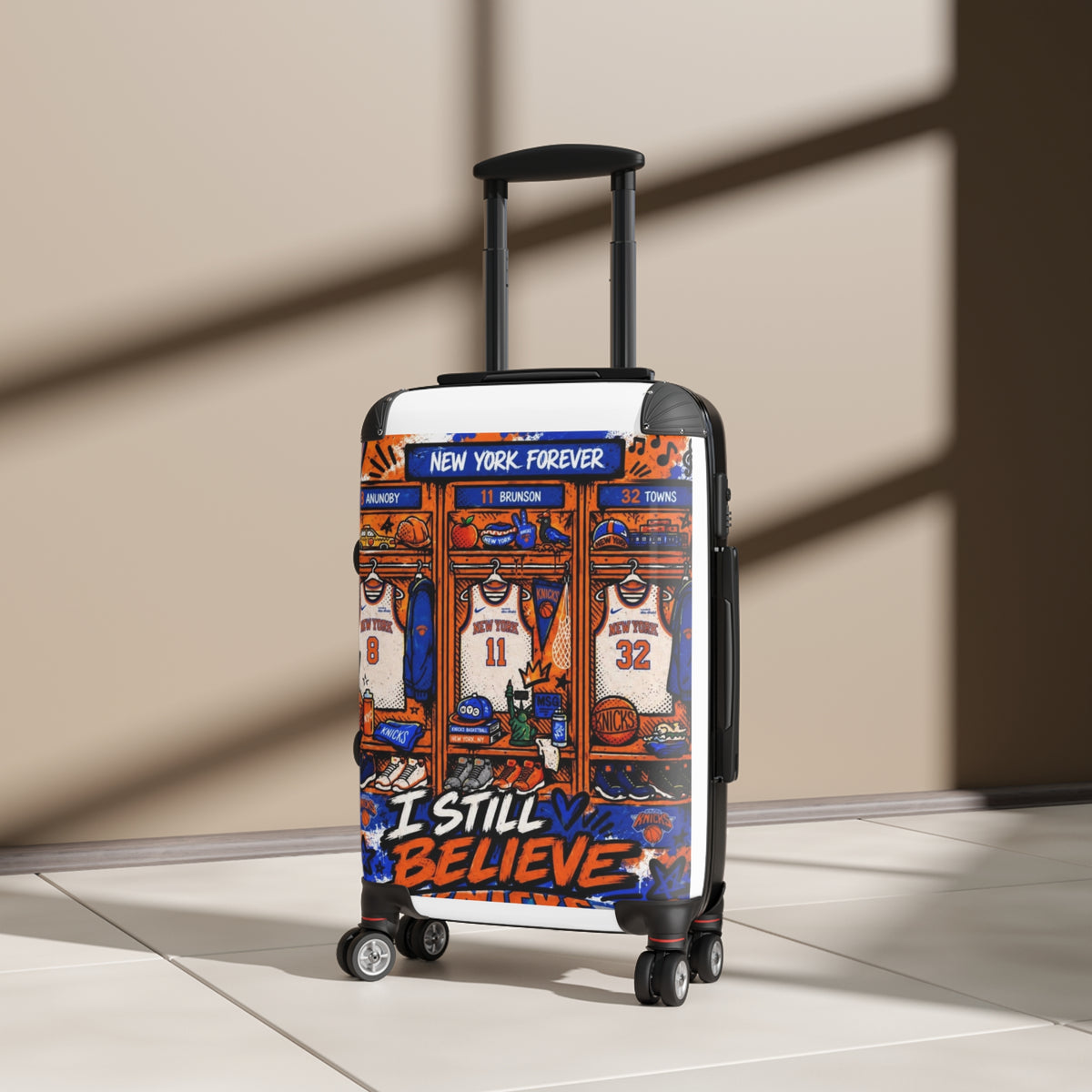 I Still Believe Knicks Locker Room Suitcase | New York Basketball Luggage