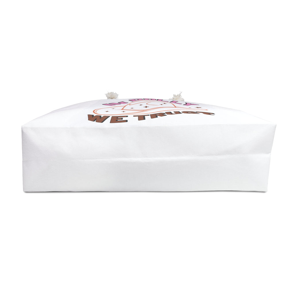 Weekender Bag — "In Dolly We Trust" Cowboy Hat Graphic Travel Tote