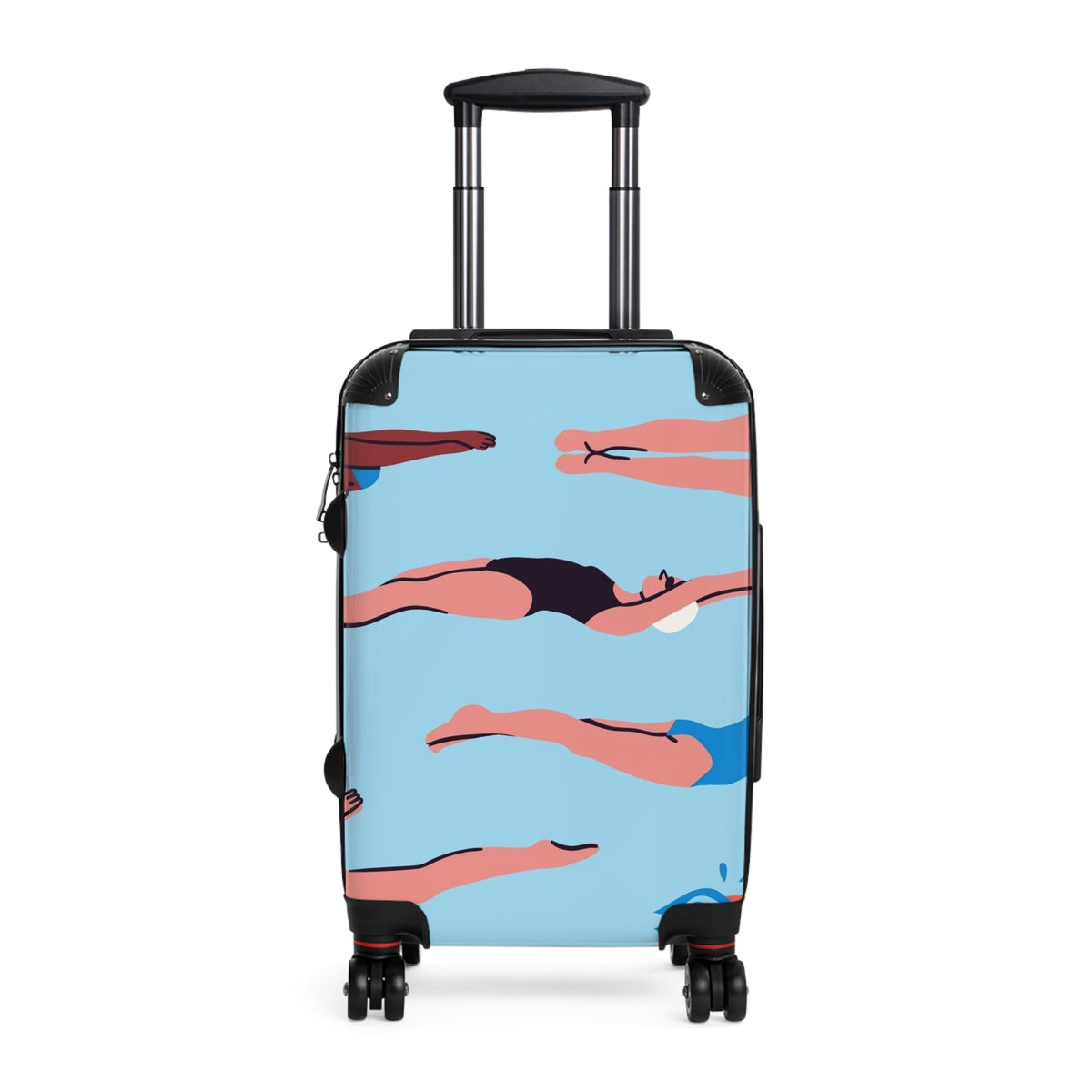 Swimmers Pattern Suitcase | Luggage Cover, Pool Float Water Design