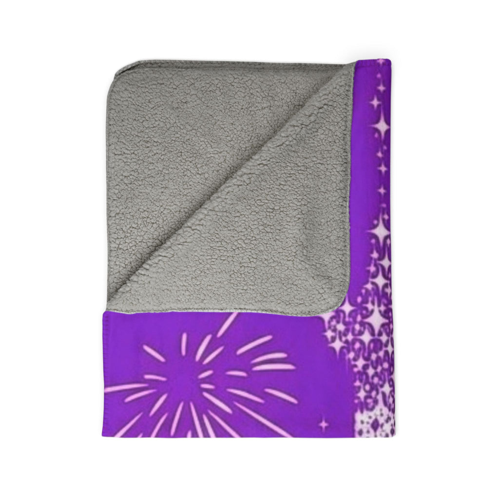 Magical Castle Fireworks Fleece Sherpa Blanket