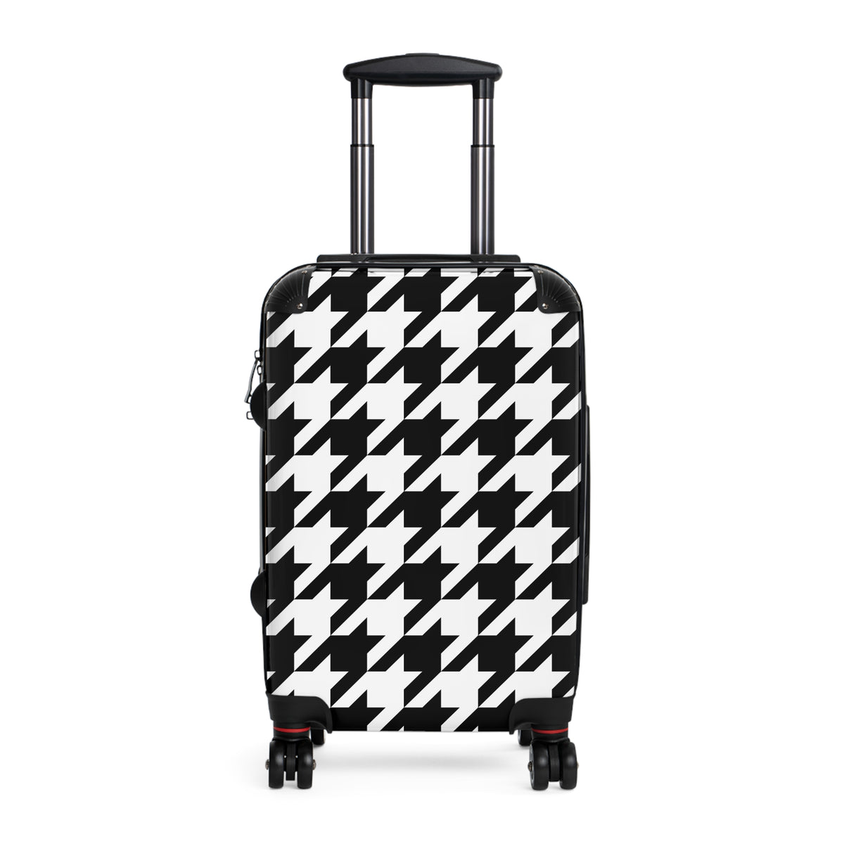 Black White Houndstooth Suitcase | Carry-On LuggageThe Luxury Travel Collection