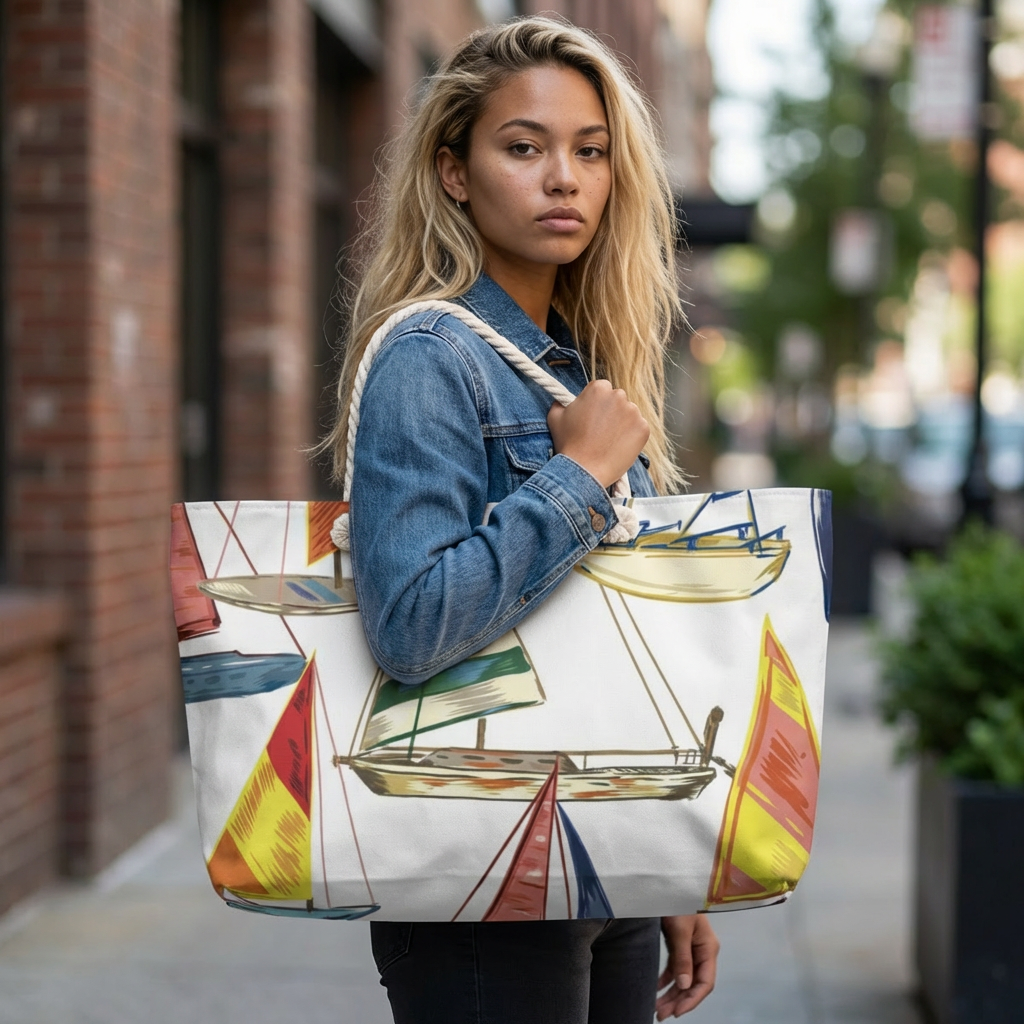 Sailboats Weekender Bag The Coastal Travel Collection
