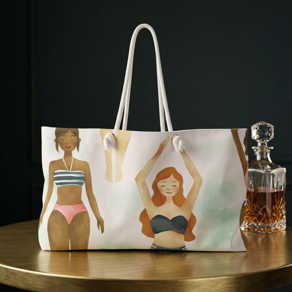 Women in Bikinis Pattern Weekender Bag | Beach Pool Summer Tote