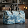 Blue Marble Swirl Bag | The Marble Travel Collection