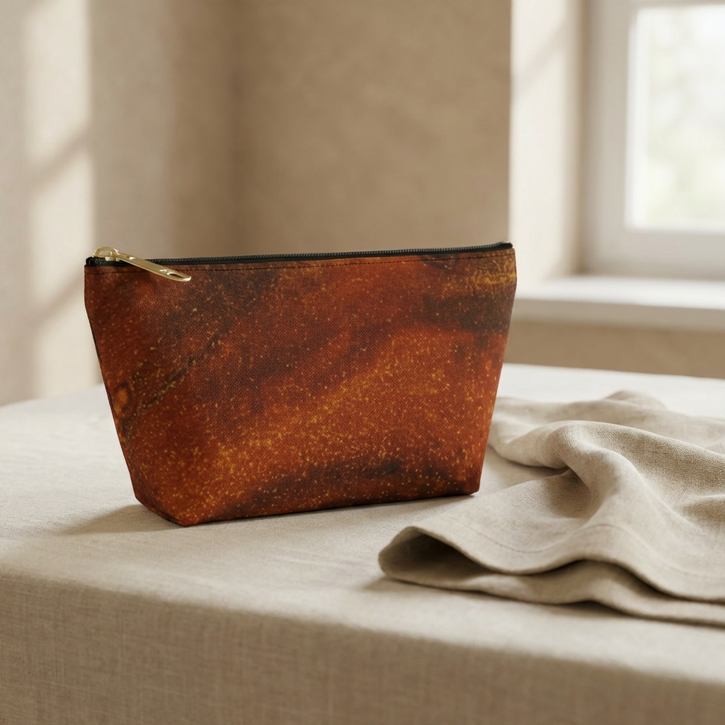 Rustic Copper Texture Accessory Pouch