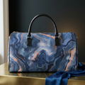 Blue Agate Marble  Bag | Stone Pattern Duffel The Marble Travel Collection