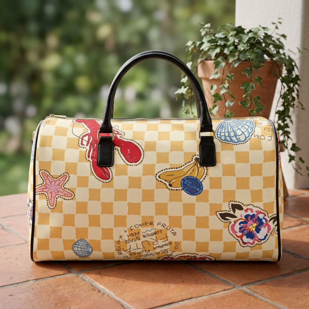 Seaside Checkerboard  Travel Bag