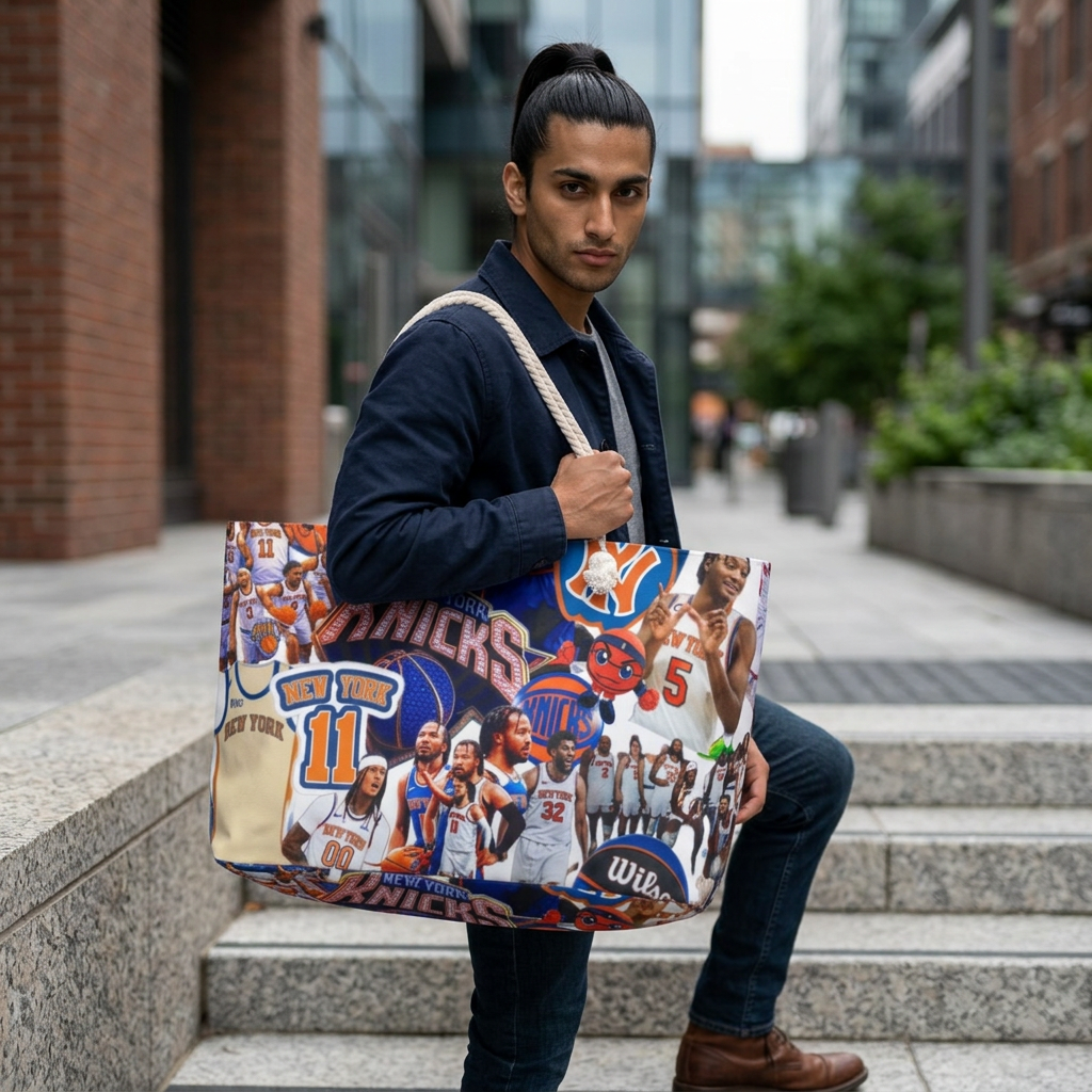 New York Knicks Collage Weekender Bag | NBA Basketball Tote