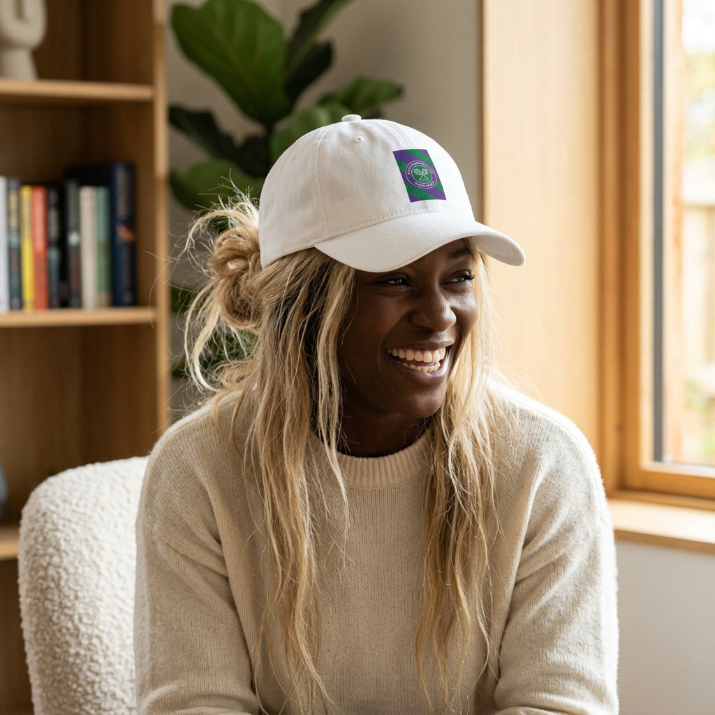 Tennis Club Low Profile Baseball Cap – "All Courts Welcome" Logo