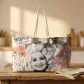 Vintage Collage Weekender Bag — Retro Pop Icon Travel Tote