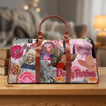 Dolly Parton Collage Waterproof Travel Bag — Retro Country Music Weekender Duffel