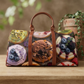 Cupcake Print Waterproof Travel Bag — Dessert-Themed Weekender Tote