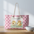 Court Cuties Tennis Weekender Bag — Pink Cute Chick Tennis Tote