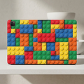 Tablet Case — Colorful Building Brick Pattern Folio for Kids & Fans