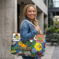 Pickleball Collage Weekender Bag | Paddle Ball Pattern, Sport Tote