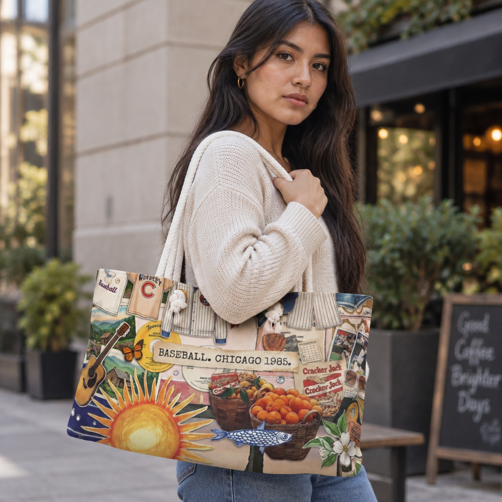 Chicago Travel Collage Weekender Bag