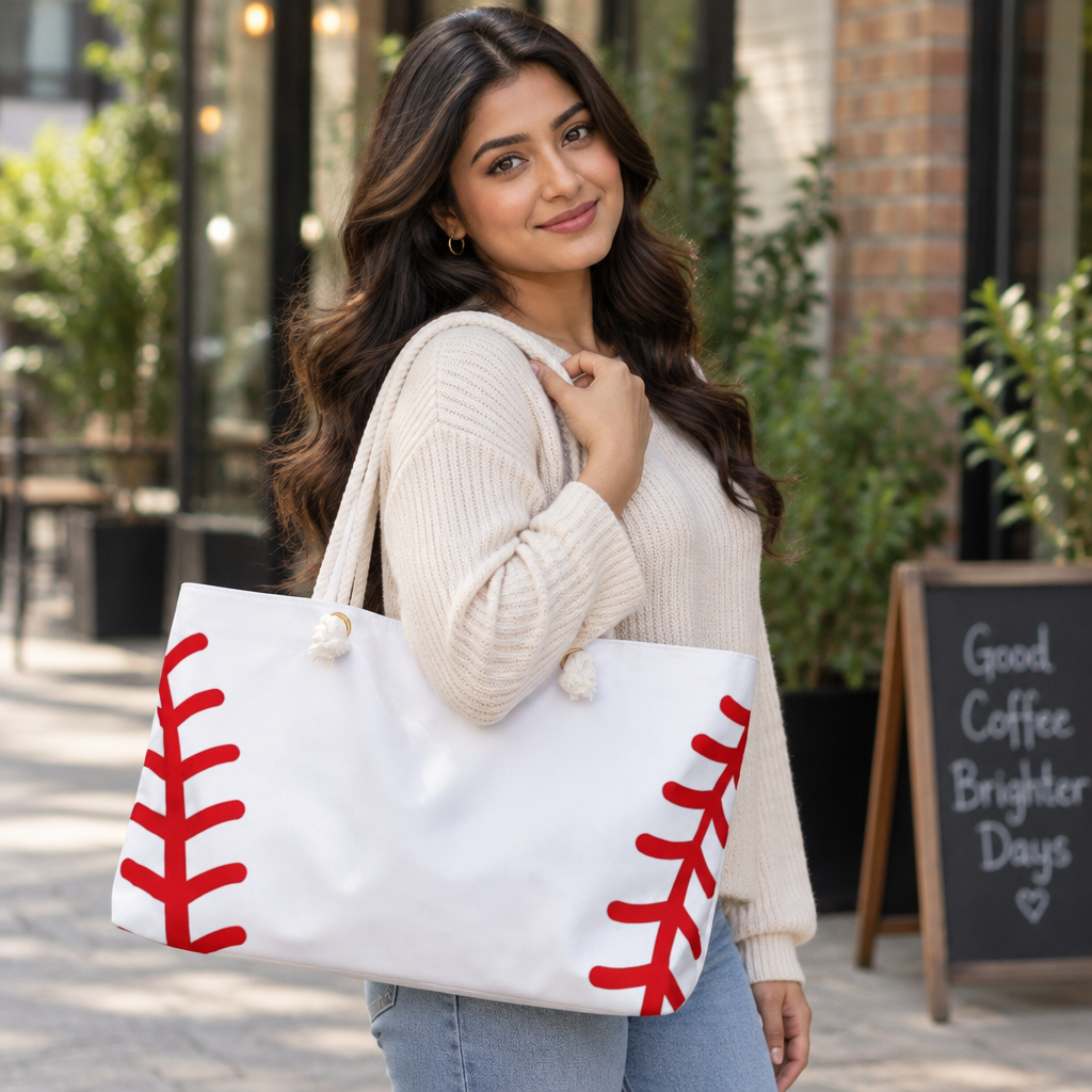 Baseball Stitch Weekender Bag | Sports Travel Tote