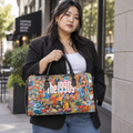 The 1990s Retro Nostalgia Faux Leather Travel Bag
