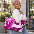 Pink Purple Abstract Swirl Weekender Bag