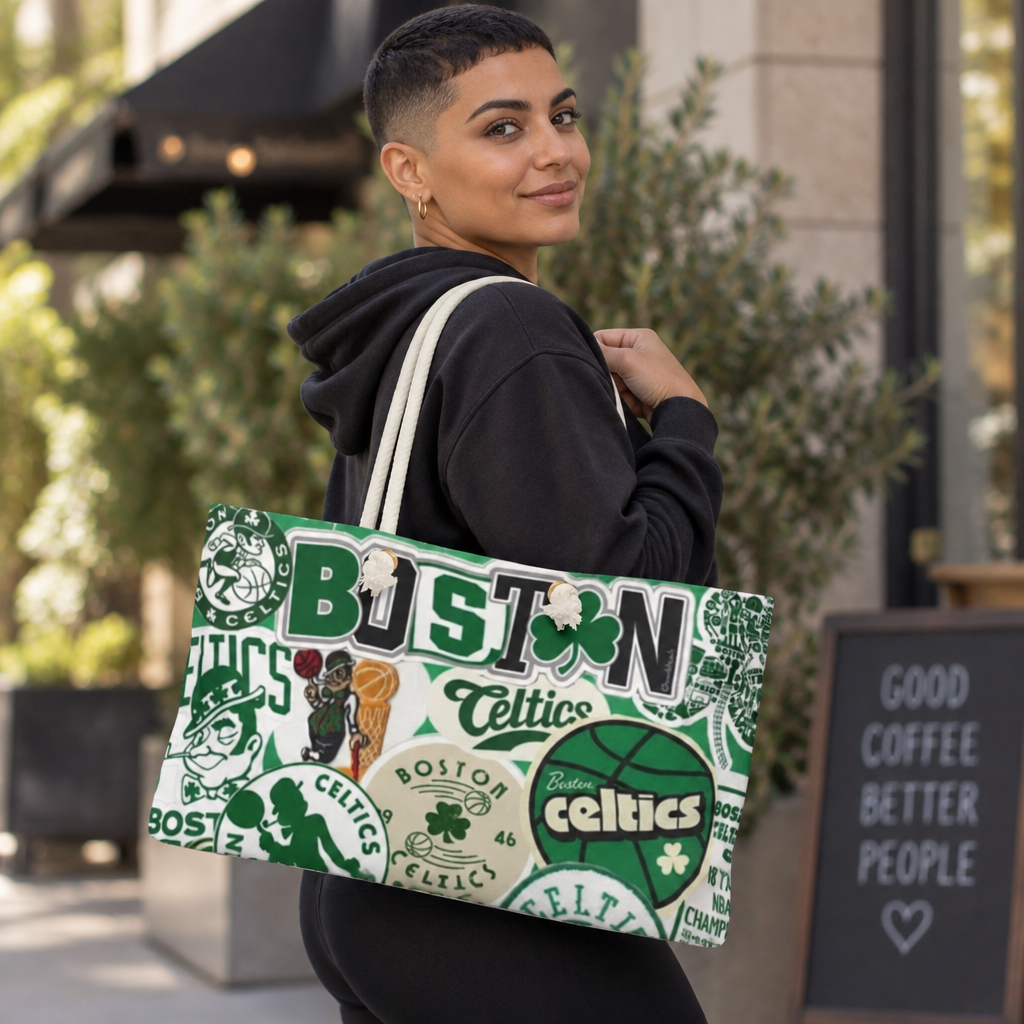 Boston Celtics Collage Weekender Bag