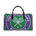 Wimbledon Tennis Logo Faux Leather Travel Bag | Tennis Weekend Duffel
