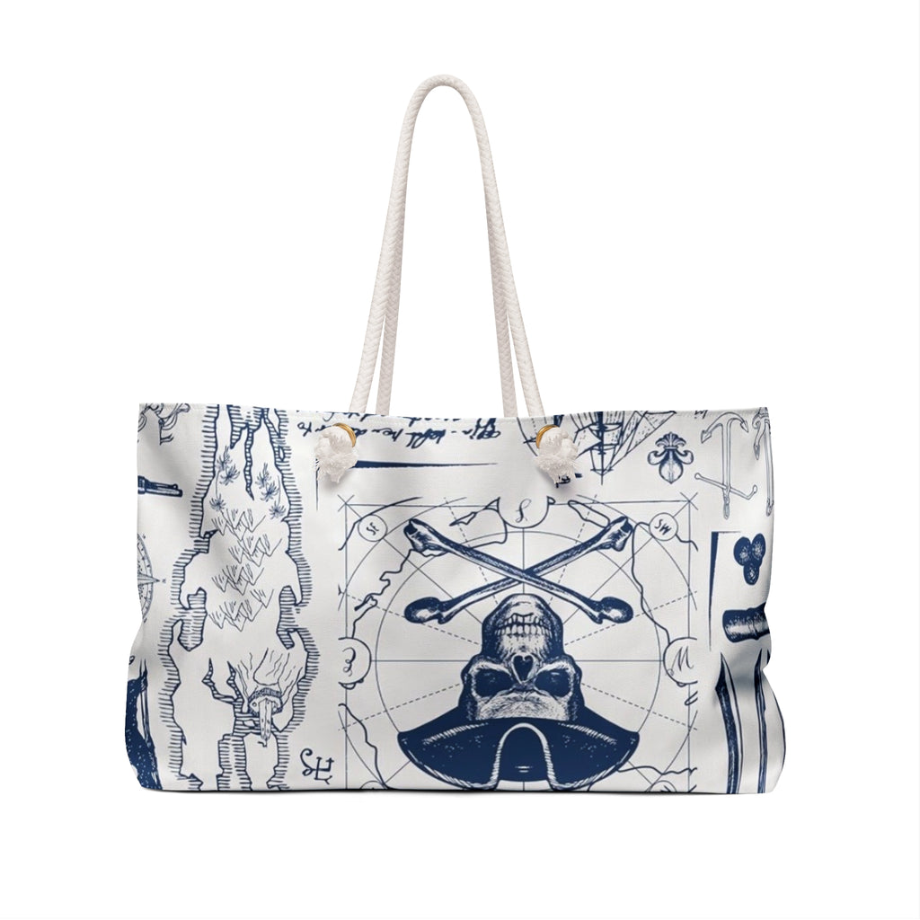 Nautical Tattoo Sailor Ship Weekender Bag | Maritime Sketches