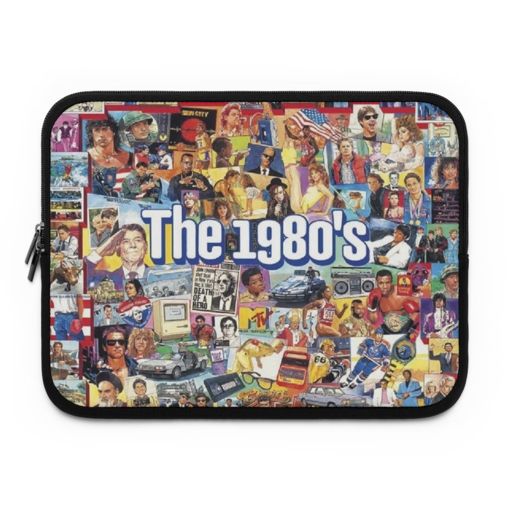 The 1980s collage Laptop Sleeve | Retro icons, VHS, cassette, MTV