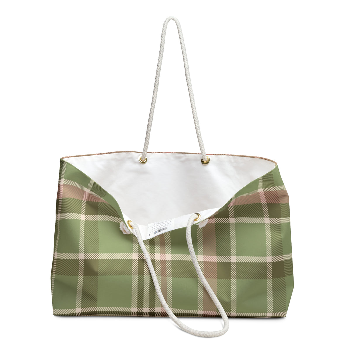 Green Plaid Weekender Bag — Classic Tartan Travel Tote